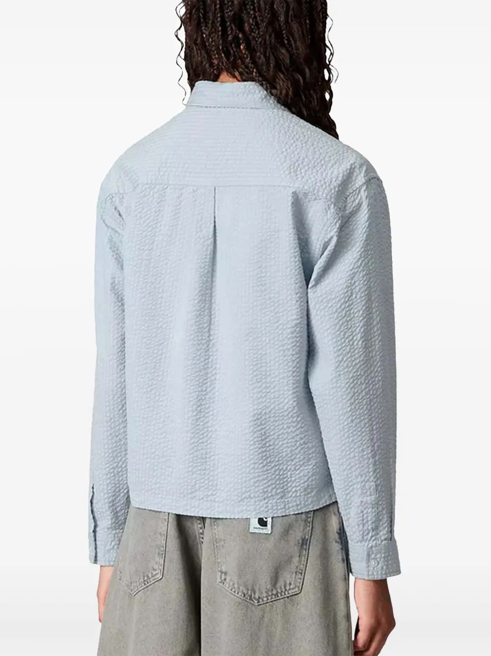 Carhartt WIP Toland seersucker blouse Blauw