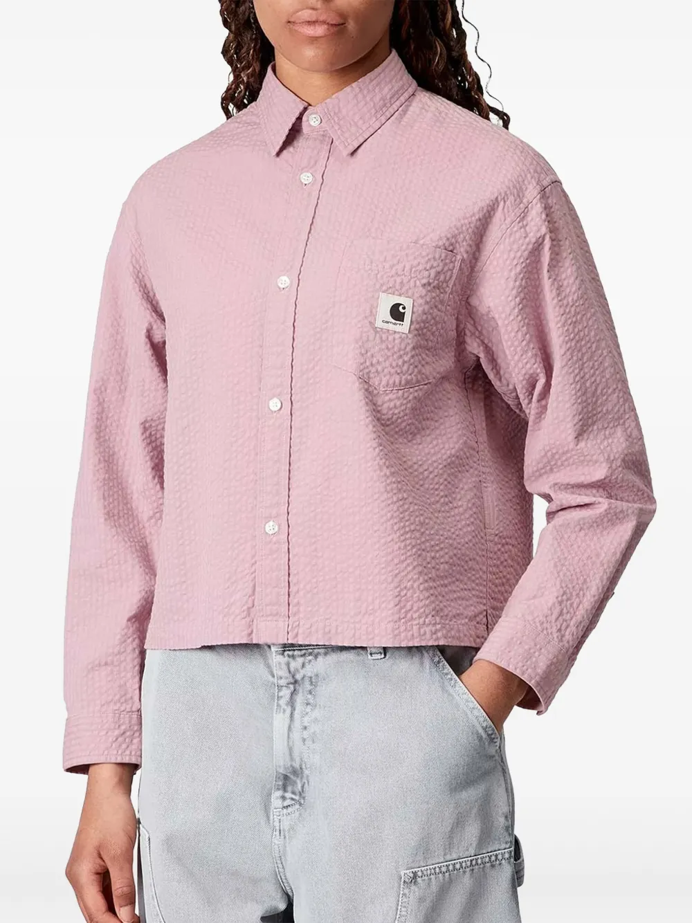 Carhartt WIP Toland patch-pocket shirt Roze