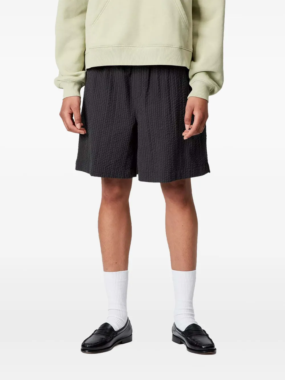 Carhartt WIP textured elastic-waist shorts Zwart