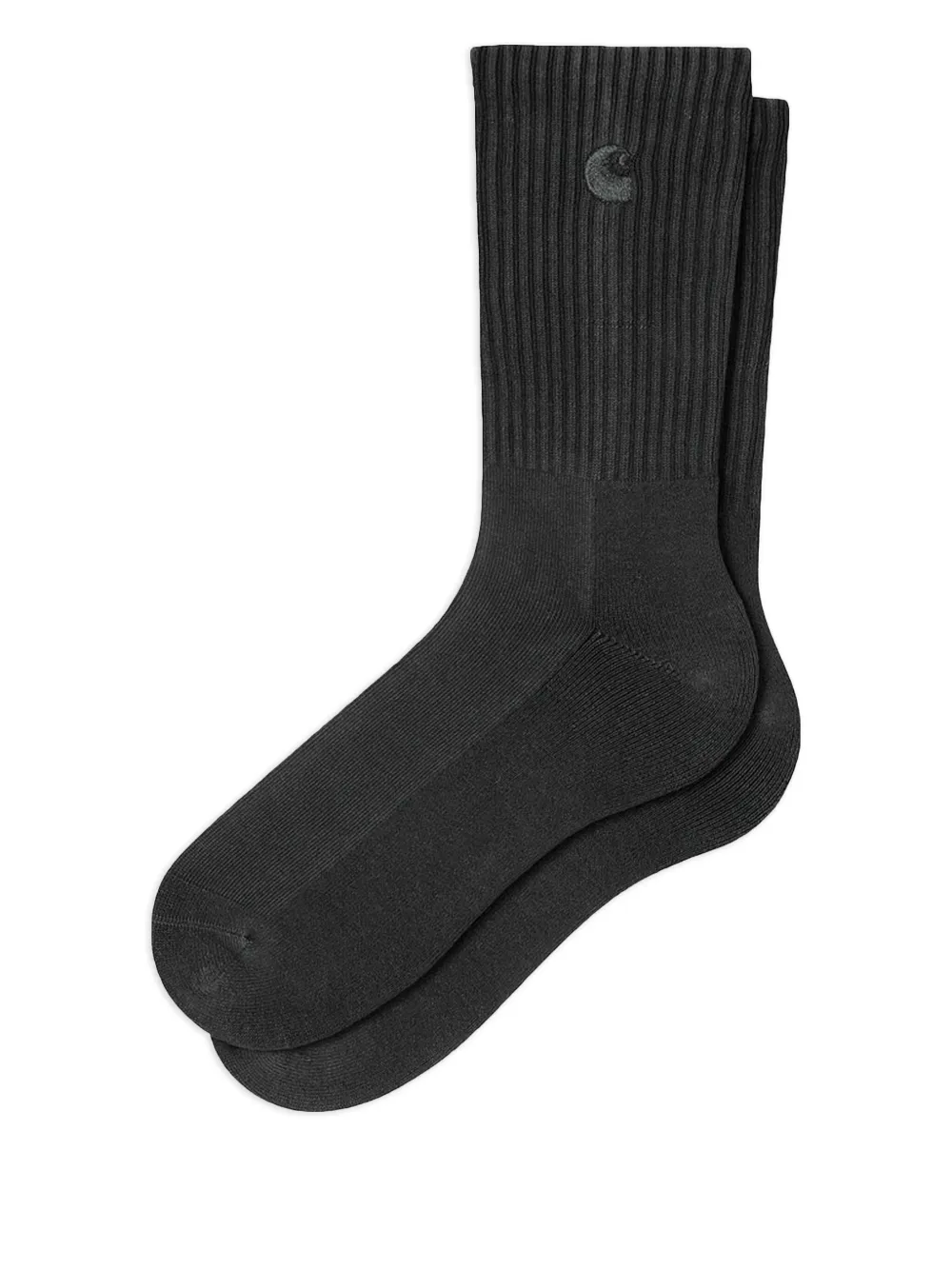 Carhartt WIP logo-embroidered ribbed socks Zwart