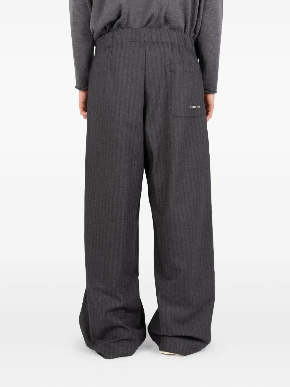 Société Anonyme pleated striped wide-leg trousers Grijs