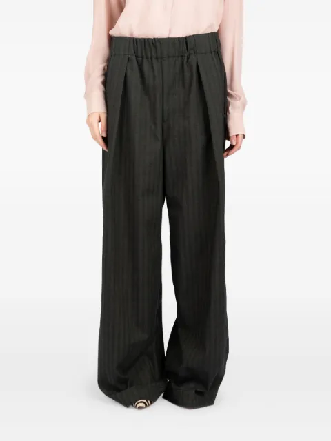 Société Anonyme pleated pinstripe wide-leg trousers