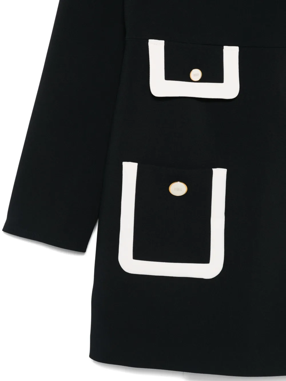 Elisabetta Franchi La Mia Bambina pocket-detail long-sleeve dress Zwart