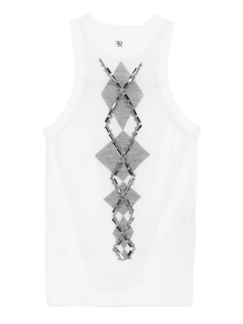 Ermanno Scervino embellished diamond-pattern top