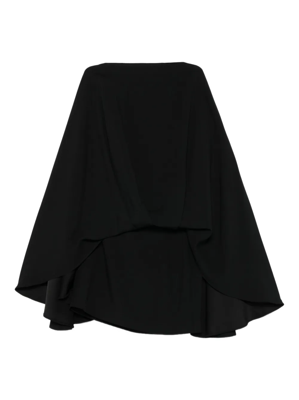 ruffled cape dress