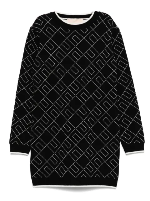 Elisabetta Franchi La Mia Bambina geometric-pattern knitted dress