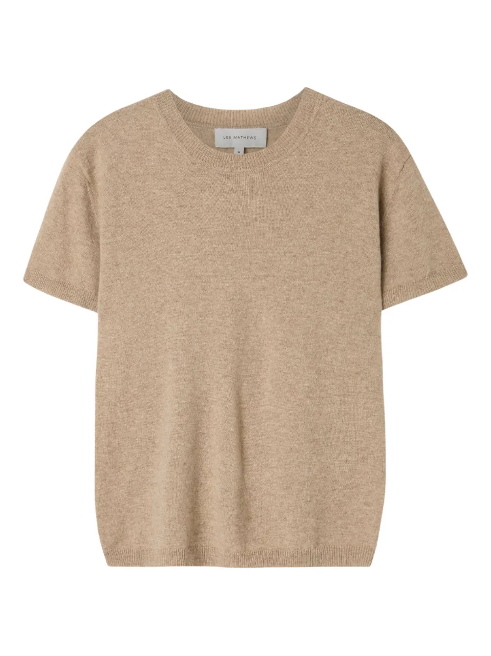 Lee Mathews Short-sleeve Cashmere Top In Neutral