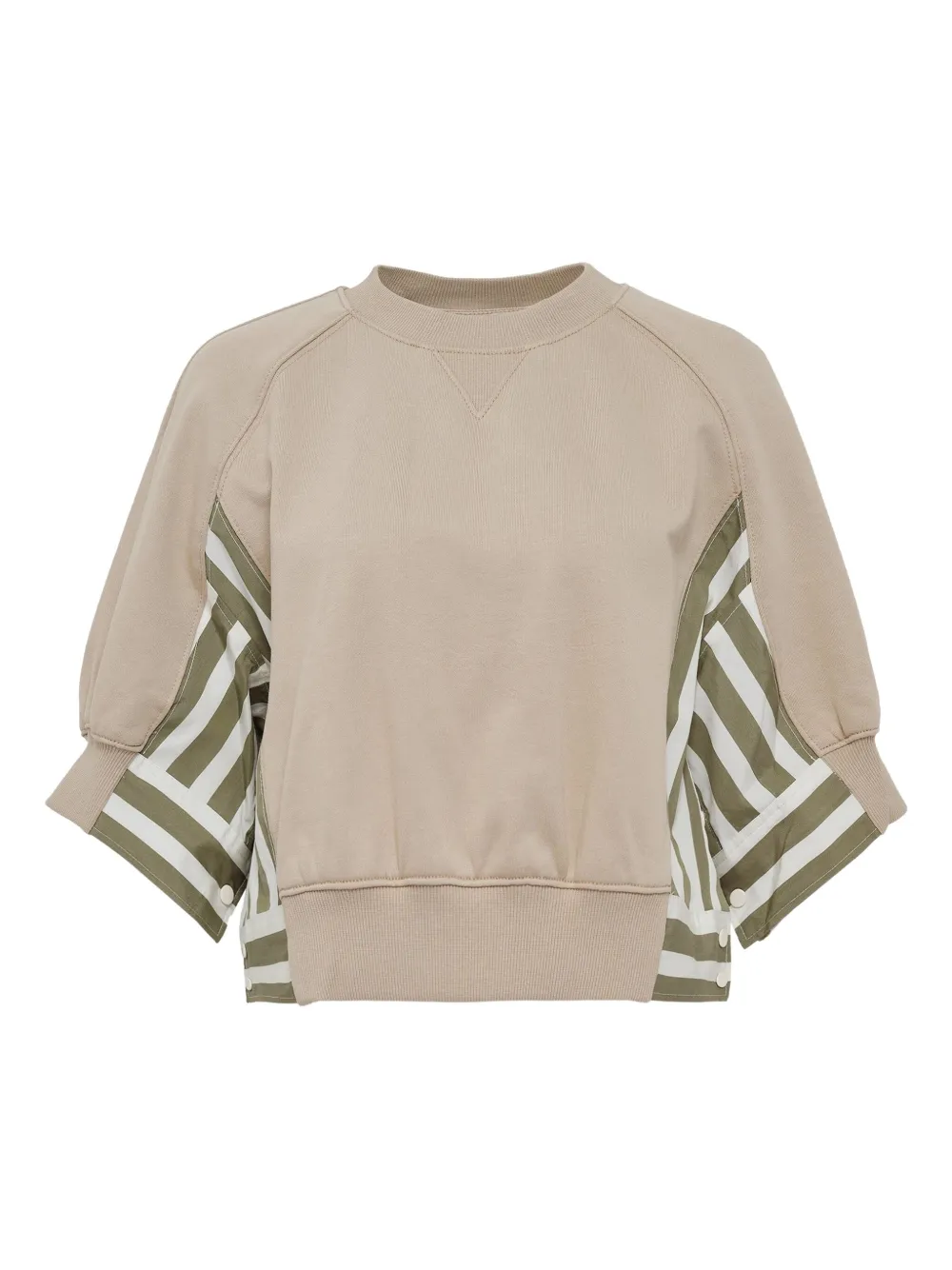 3.1 Phillip Lim ストライプパネル スウェットシャツ - ニュートラル 3.1 Phillip Lim ストライプパネル スウェットシャツ - ニュートラル