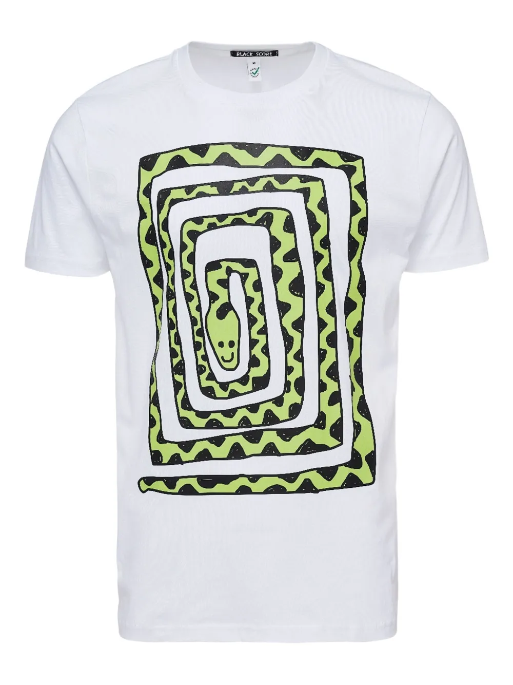 Black Score snake coil T-shirt | White | Image 1
