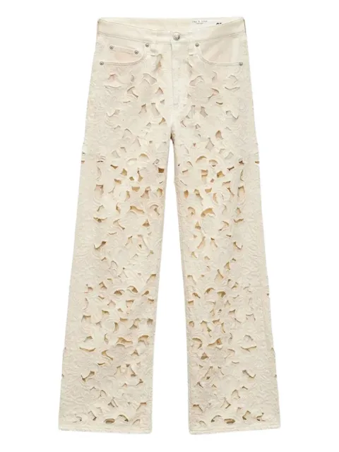 rag & bone Logan floral laser-cut jeans
