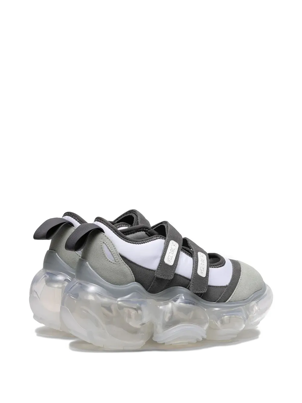 GROUNDS double-strap jelly trainers Grey