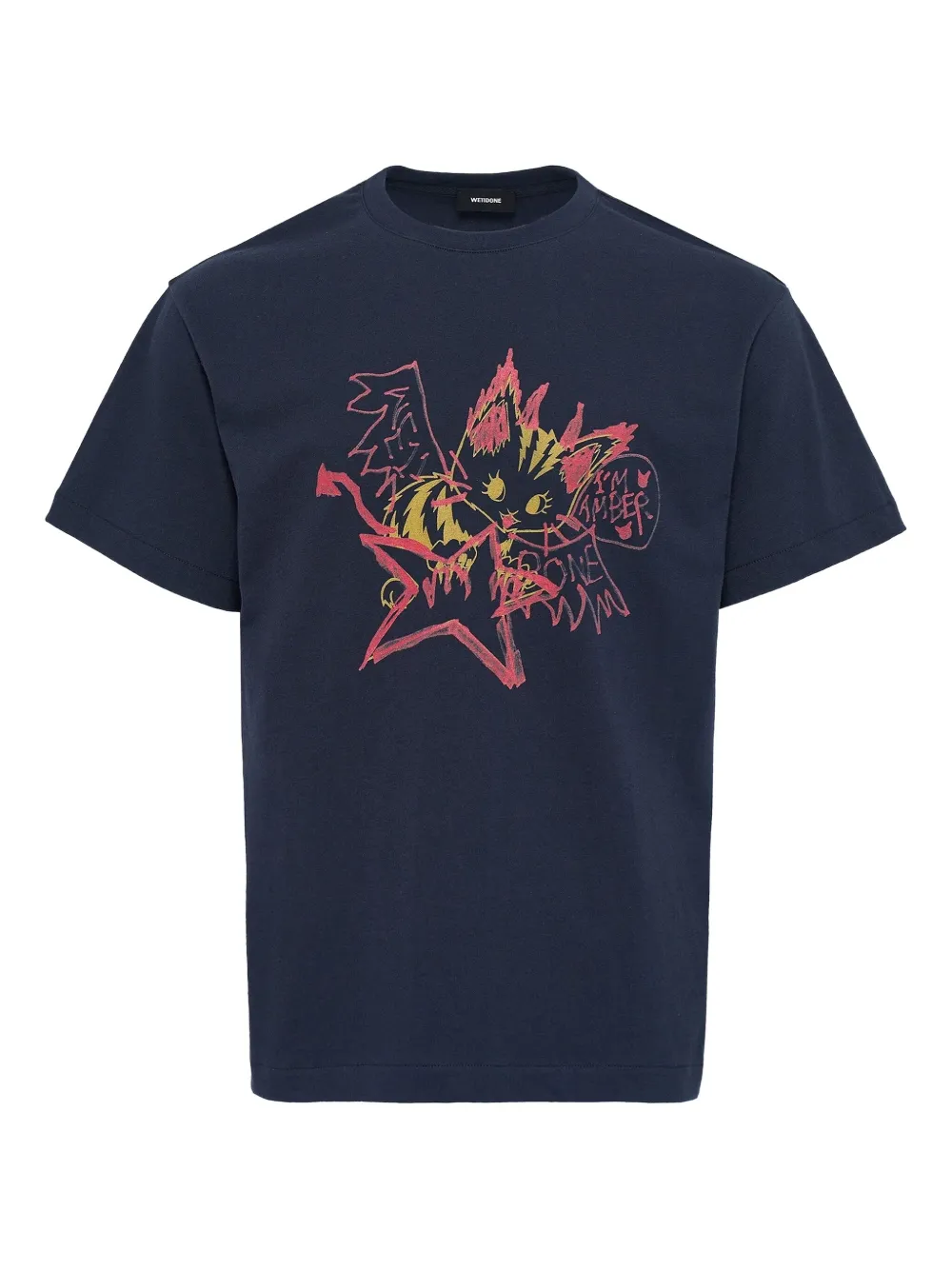 We11done graphic-print T-shirt | Blue | Image 1