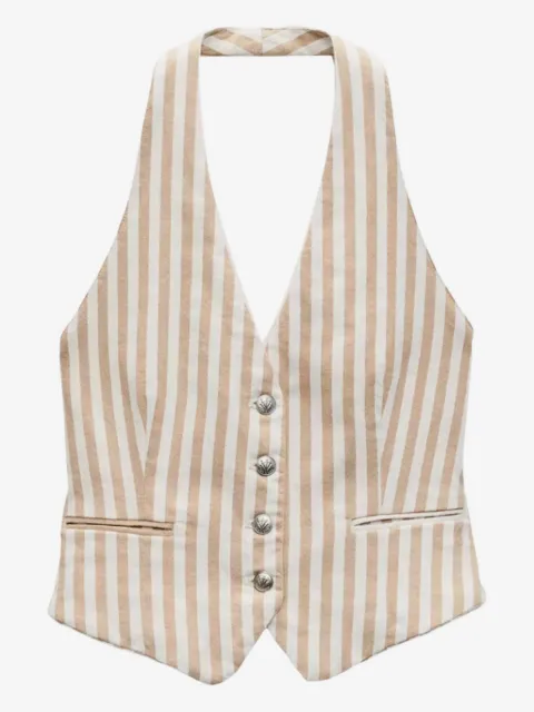 rag & bone débardeur rayé à dos-nu