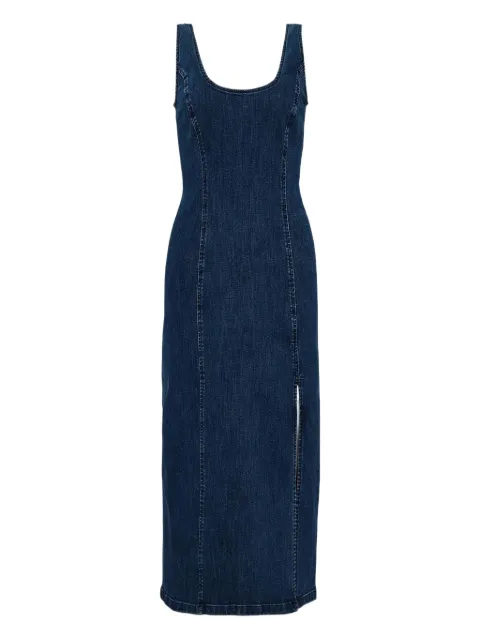 rag & bone Athena denim-panelled midi dress