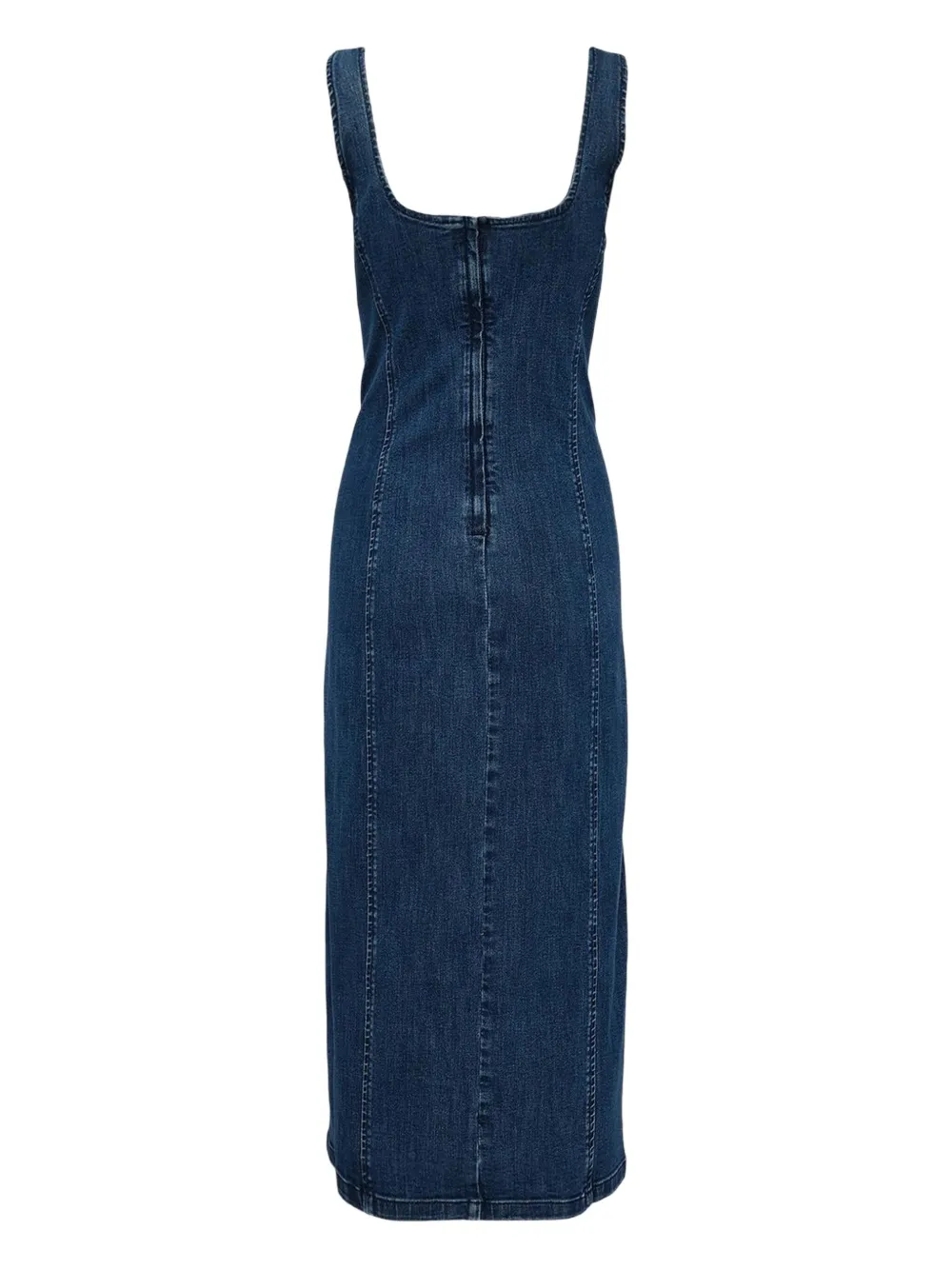 Rag & bone Athena denim-panelled midi dress - Blauw