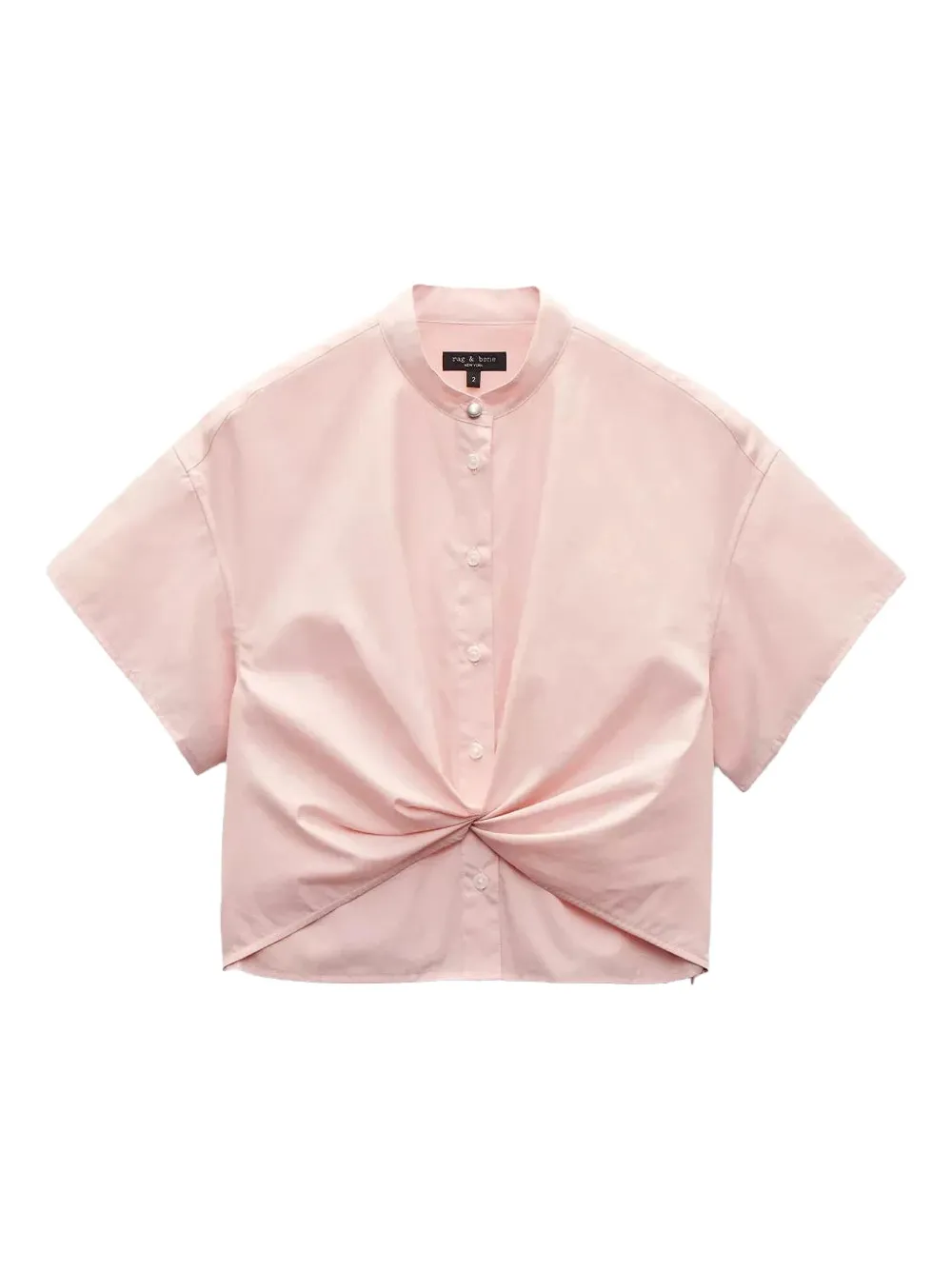 rag & bone twist-front short-sleeve top | Pink | Image 1