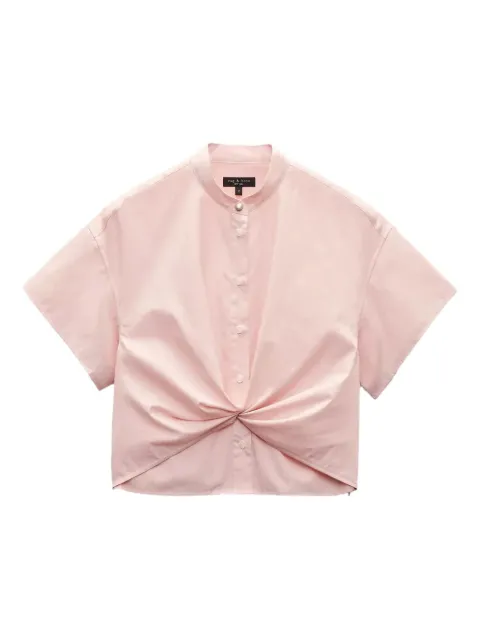 rag & bone twist-front short-sleeve top