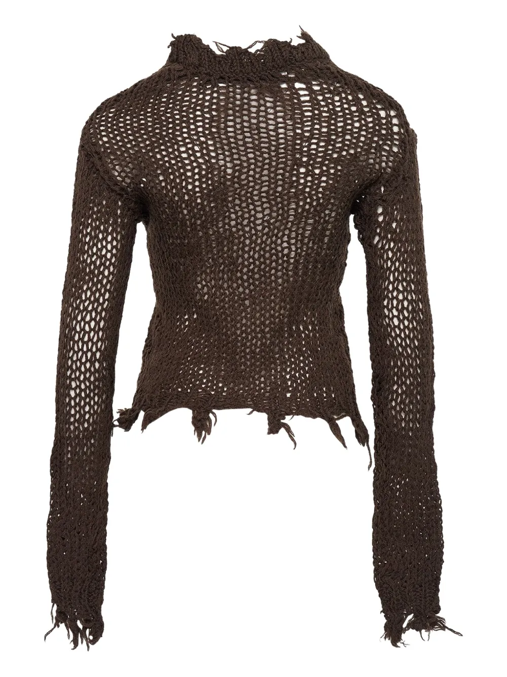 Open YY frayed-hem knit jumper | Knitted Sweaters | Image 2