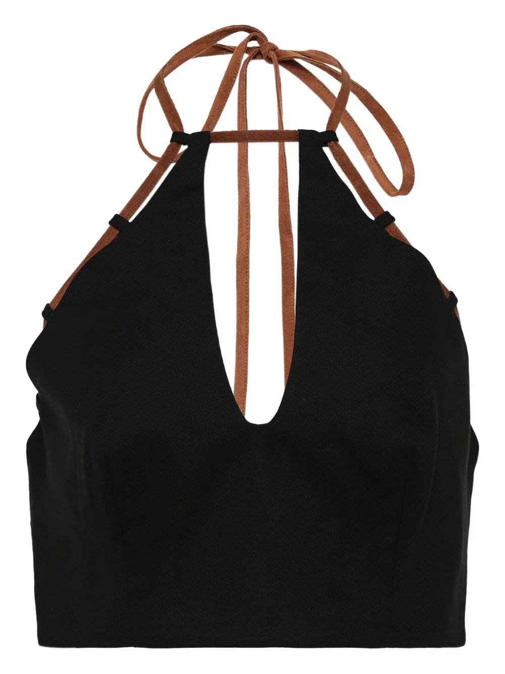 Alexia top con cuello halter | negro | Image 1