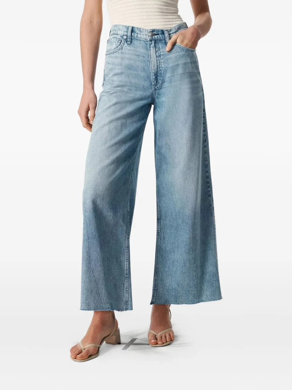 Rag & bone Sofie frayed jeans - Blauw
