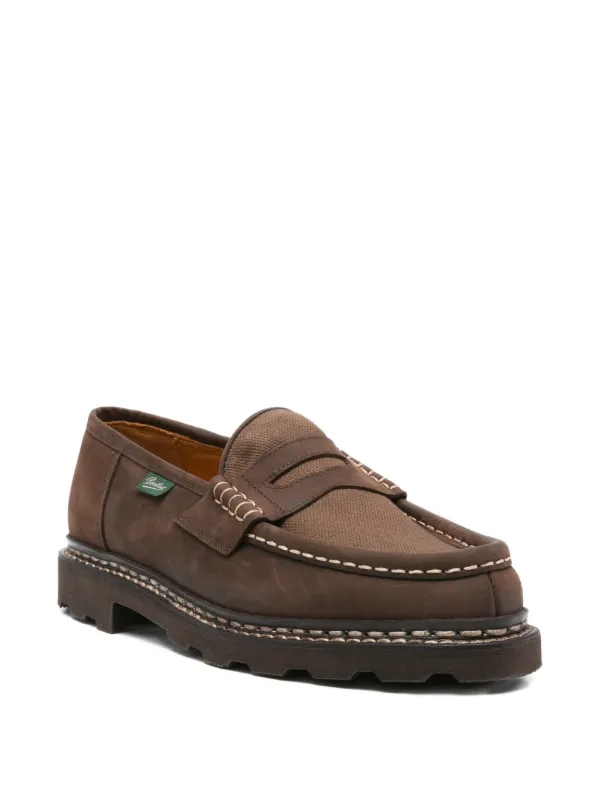 Paraboot Leather Penny Loafers | Brown | FARFETCH