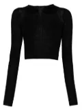 Rick Owens cut-out wool sweater - Black