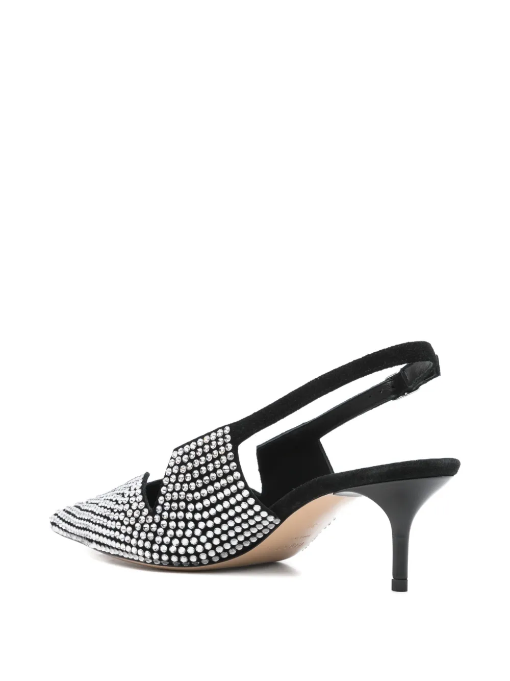 Coperni 60mm crystal-embellished slingback pumps Black