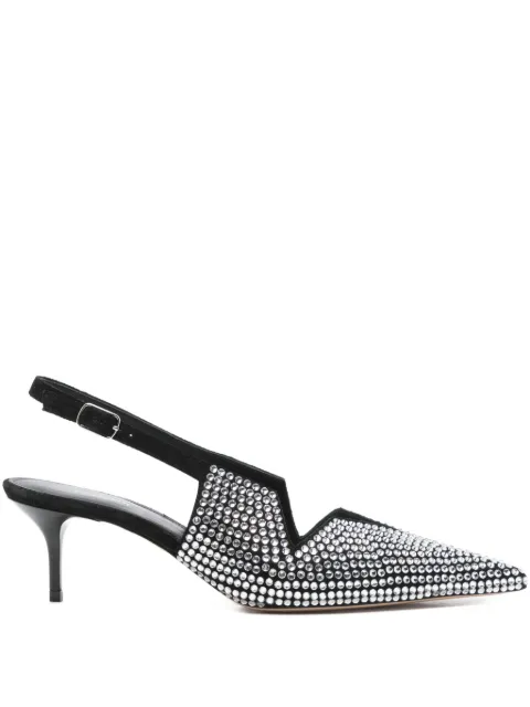 Coperni 60mm crystal-embellished slingback pumps