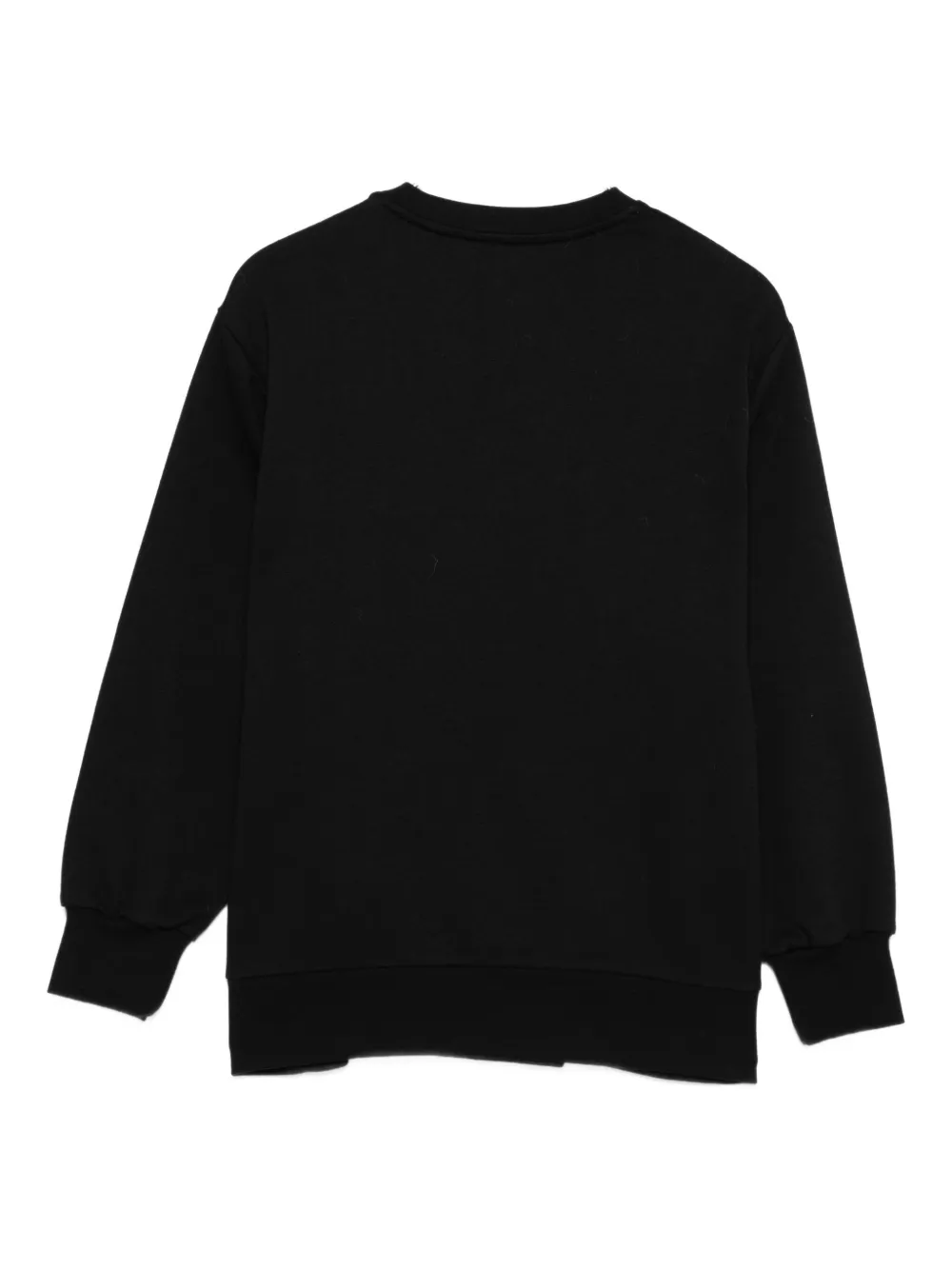 Elisabetta Franchi La Mia Bambina crystal-embellished logo sweatshirt Zwart