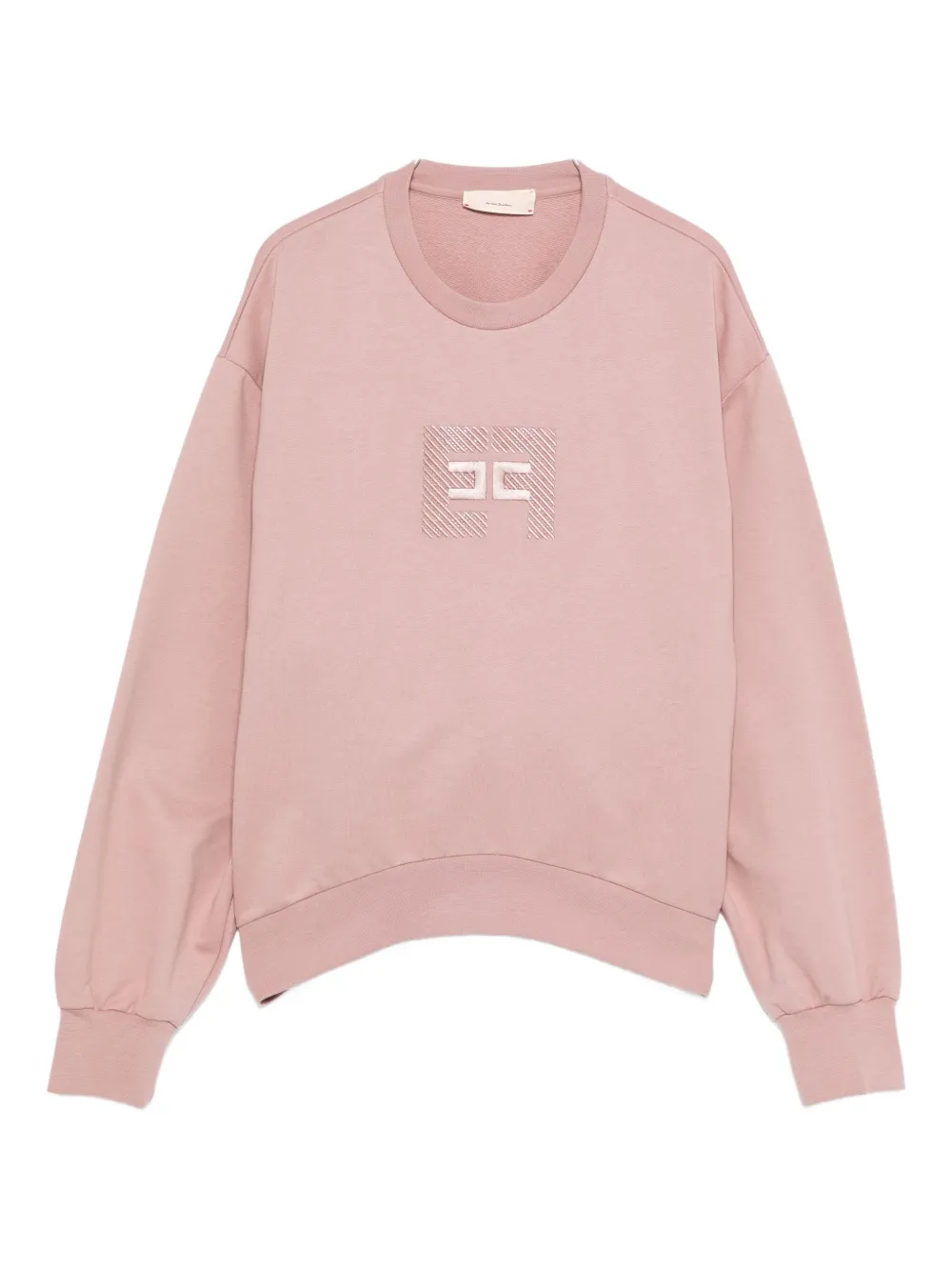 Elisabetta Franchi La Mia Bambina embroidered-logo cotton sweatshirt Roze