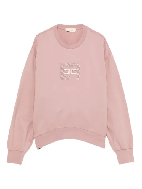 Elisabetta Franchi La Mia Bambina embroidered-logo cotton sweatshirt