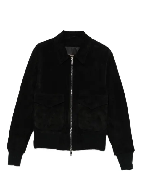 Giorgio Brato flap-pocket zip-front suede jacket