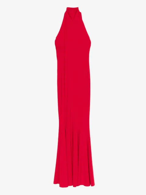 Norma Kamali halterneck flared dress