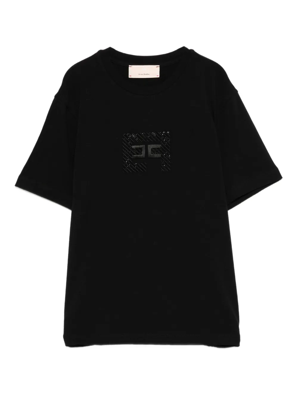 Elisabetta Franchi La Mia Bambina T-shirt met logo Zwart
