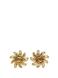 CHANEL Pre-Owned 1994 Gold Plated CC Sun Clip on Earrings costume earrings