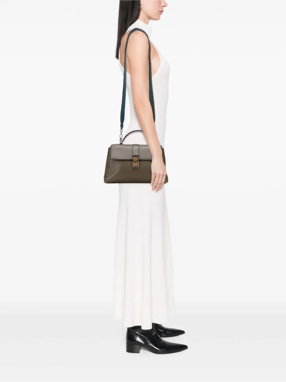 Bottega Veneta Pre-Owned 2012-2025 Medium Intrecciato Trimmed Nappa Piazza satchel | Pre-Owned | Image 2