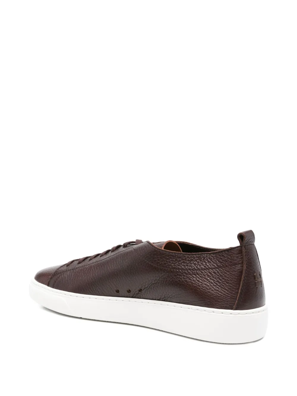 Henderson Baracco leather lace-up sneakers Brown