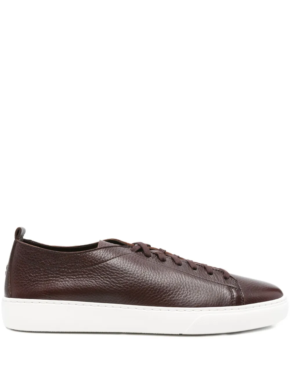 Henderson Baracco leather lace-up sneakers Brown