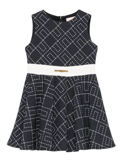 Elisabetta Franchi La Mia Bambina geometric-print flared dress