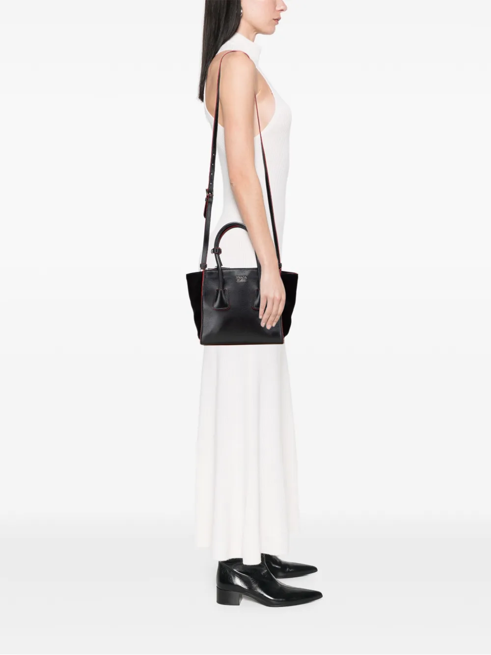 Prada Pre-Owned 2013-2025 Mini Scamosciato Trimmed Glace Calf Twin Pocket satchel | Pre-Owned | Image 2