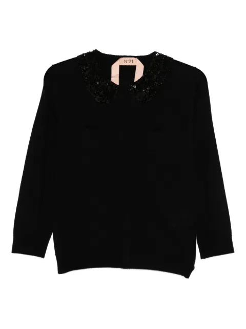 Nº21 sequin-embellished cardigan