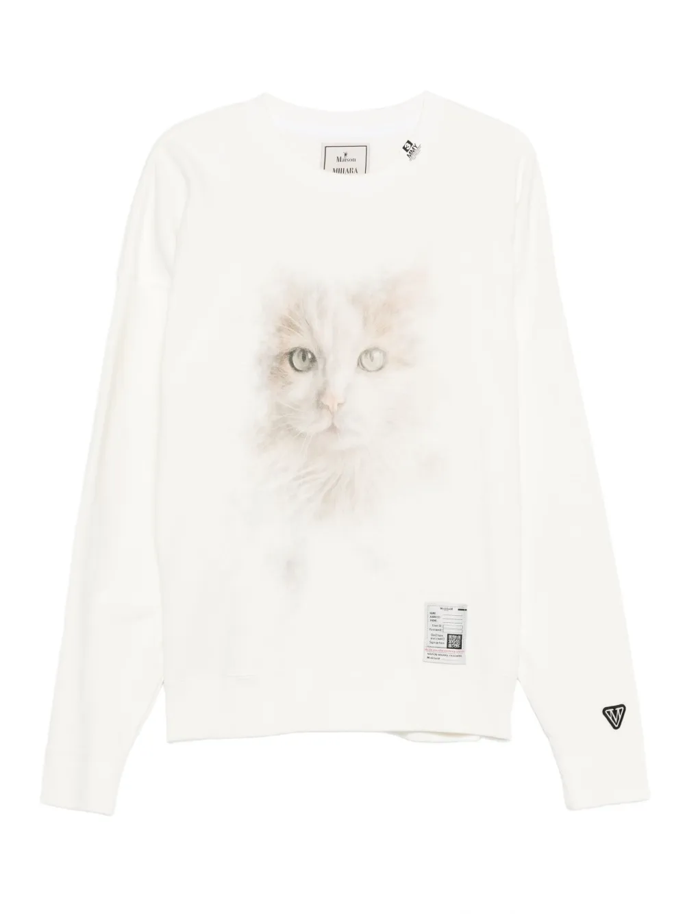 cat-face print sweatshirt
