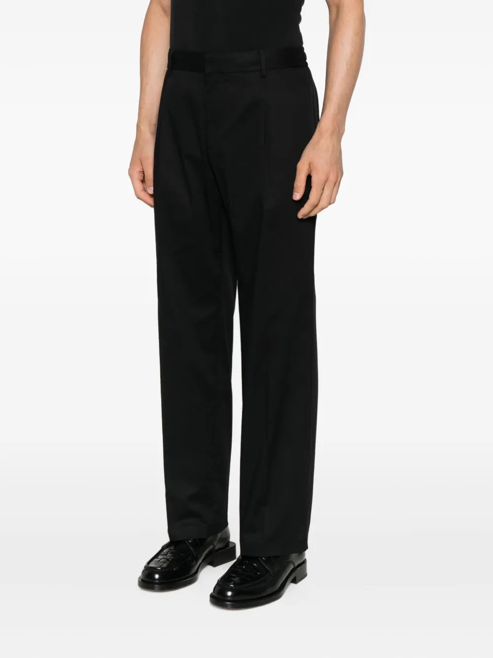 Dolce & Gabbana Broek met geplooide voorkant Zwart