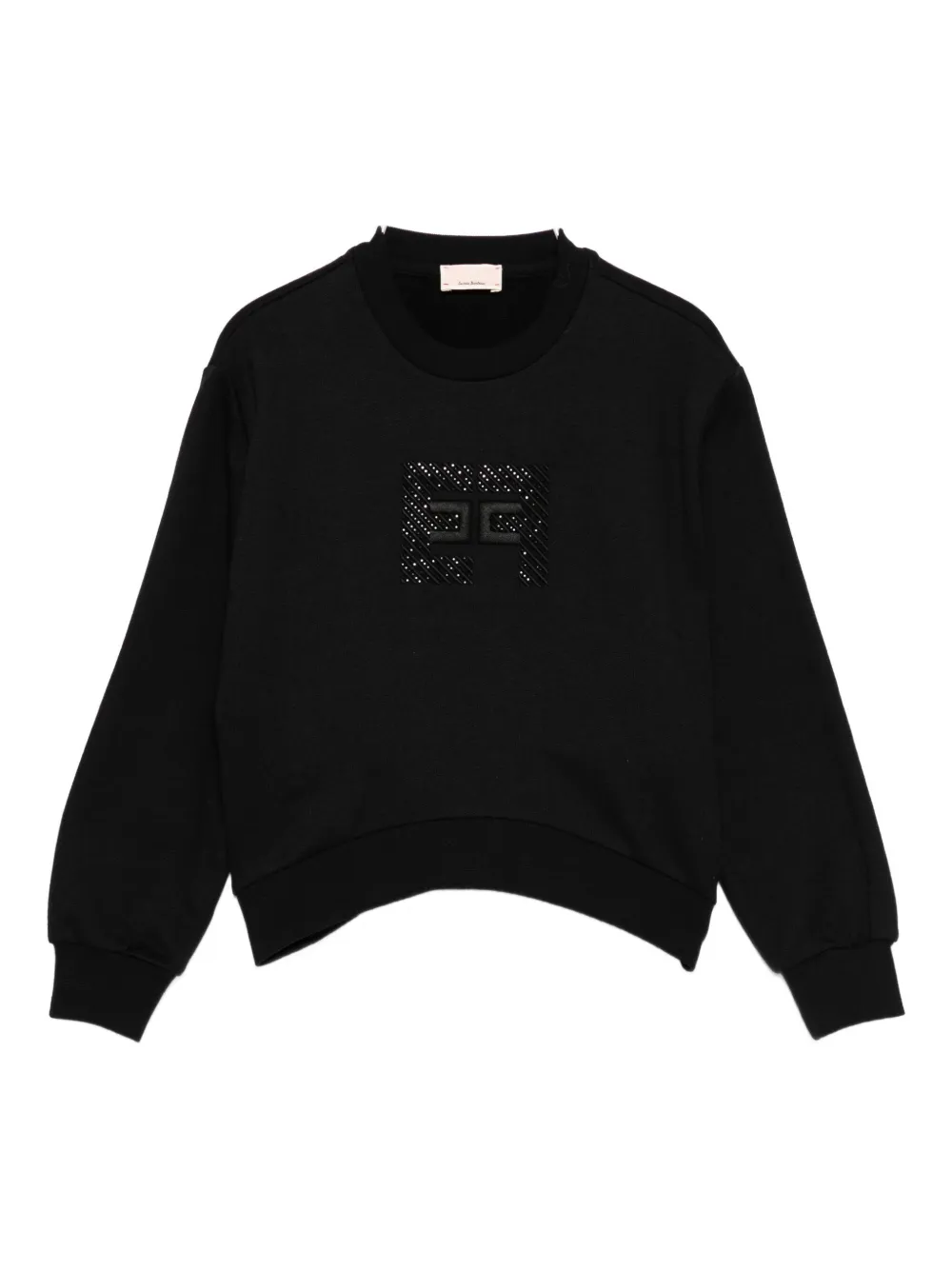 Elisabetta Franchi La Mia Bambina crew-neck cotton sweatshirt Zwart