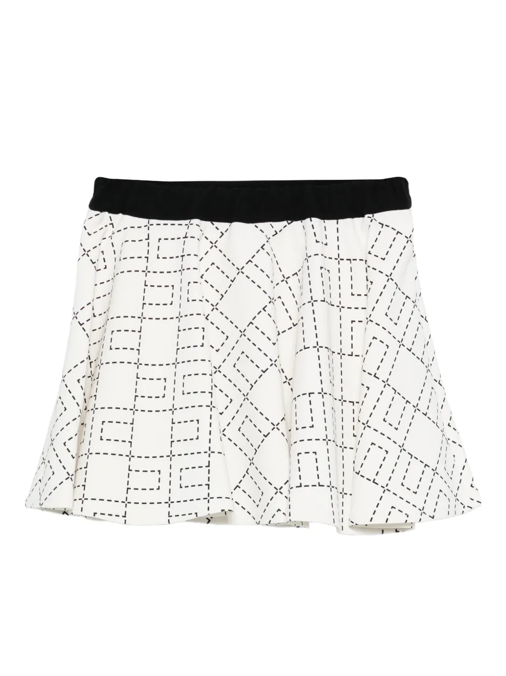 Elisabetta Franchi La Mia Bambina monogram-print flared skirt | Casual Skirts | Image 2
