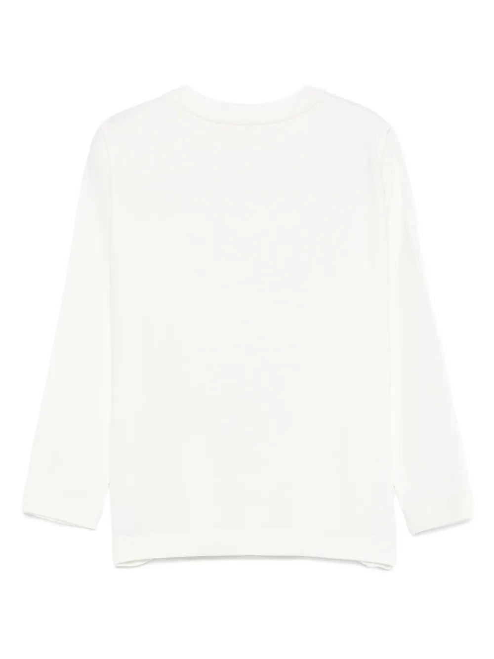 Elisabetta Franchi La Mia Bambina logo-plaque long-sleeve sweater Beige