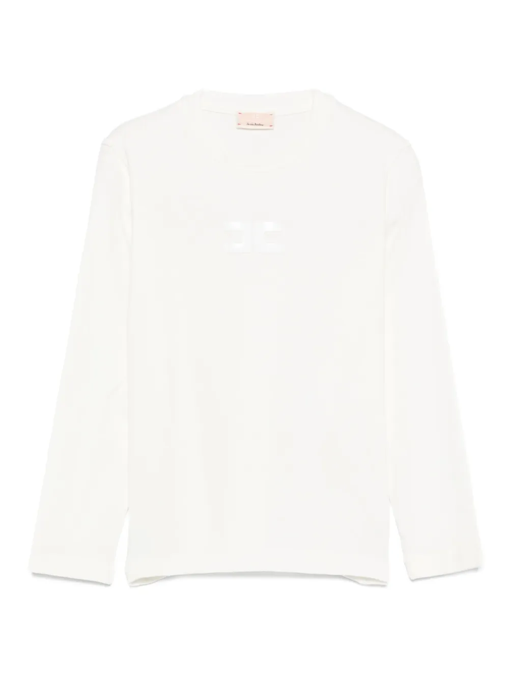 Elisabetta Franchi La Mia Bambina logo-detail long-sleeve T-shirt Wit