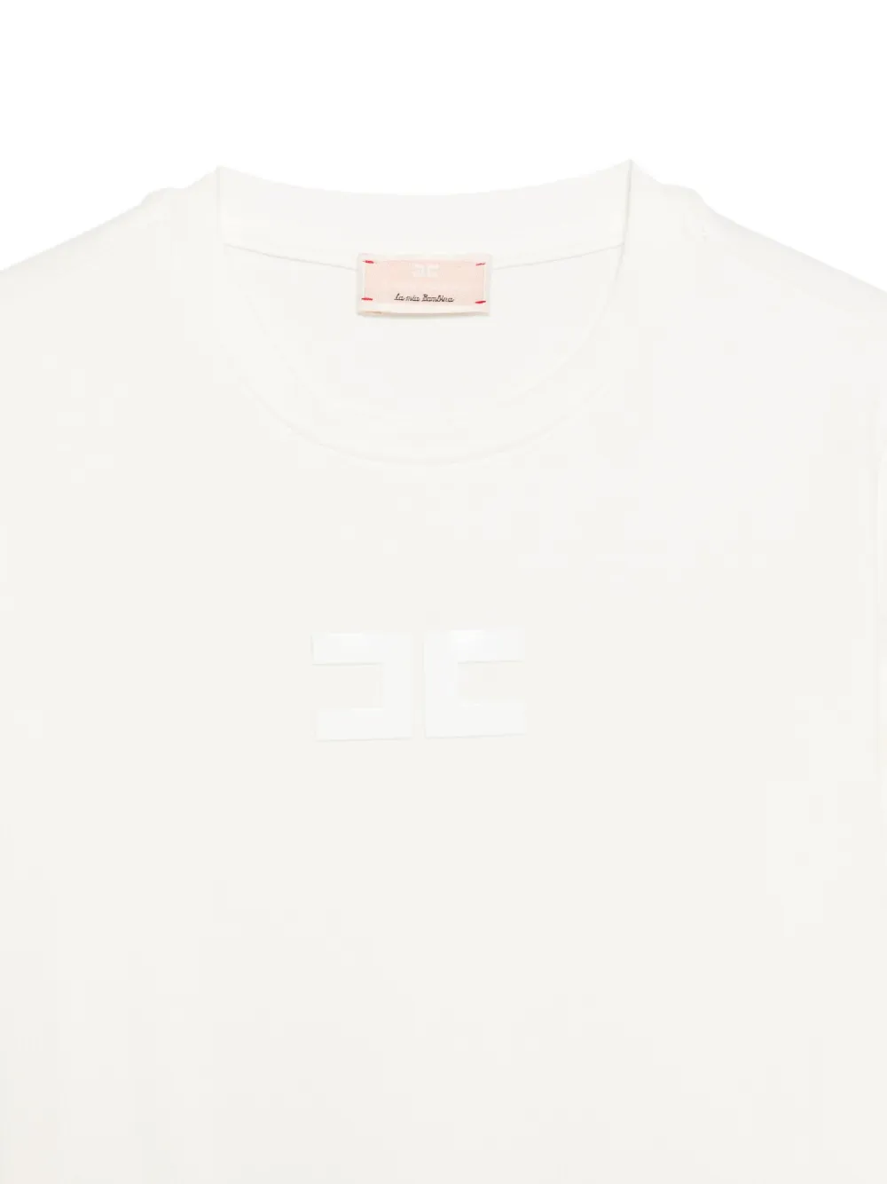 Elisabetta Franchi La Mia Bambina logo-detail long-sleeve T-shirt Wit
