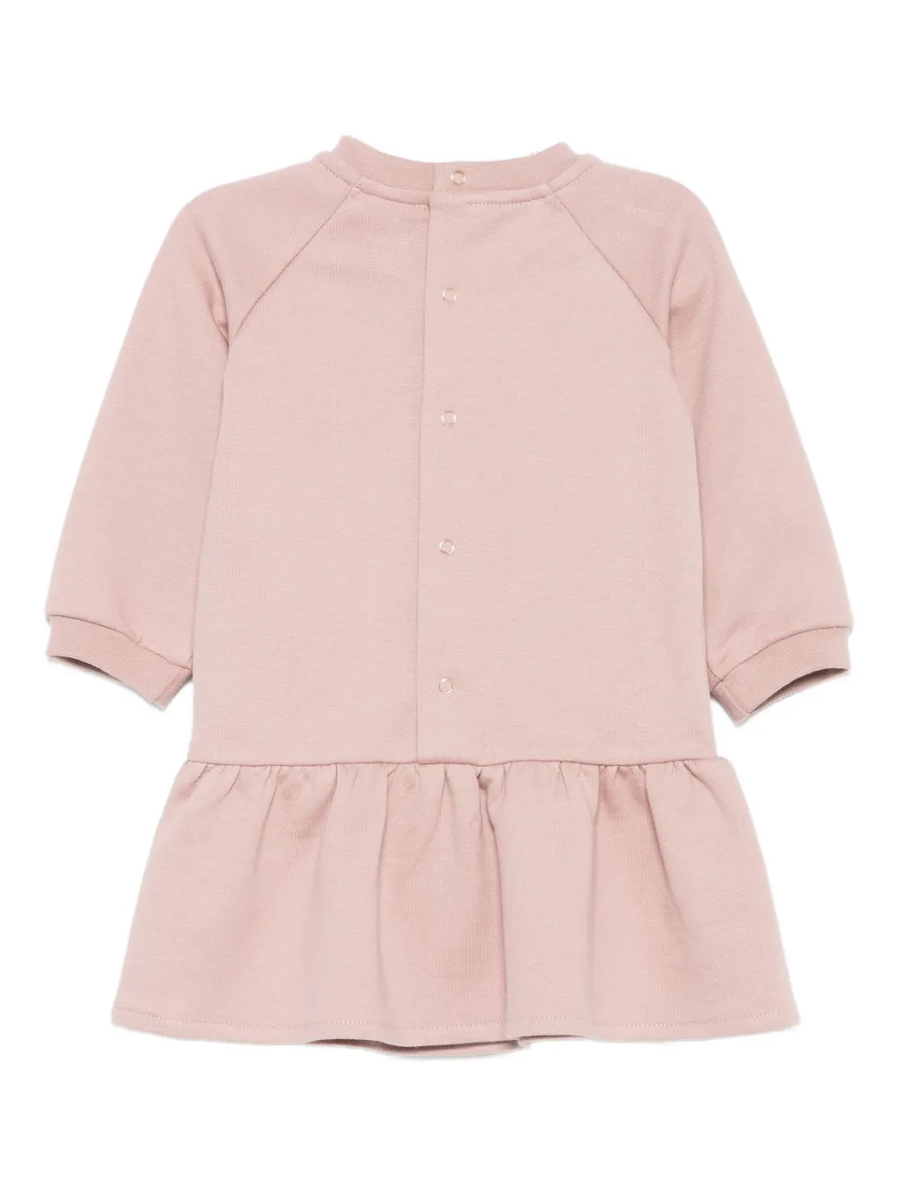 Elisabetta Franchi La Mia Bambina logo-embroidered flared dress Roze