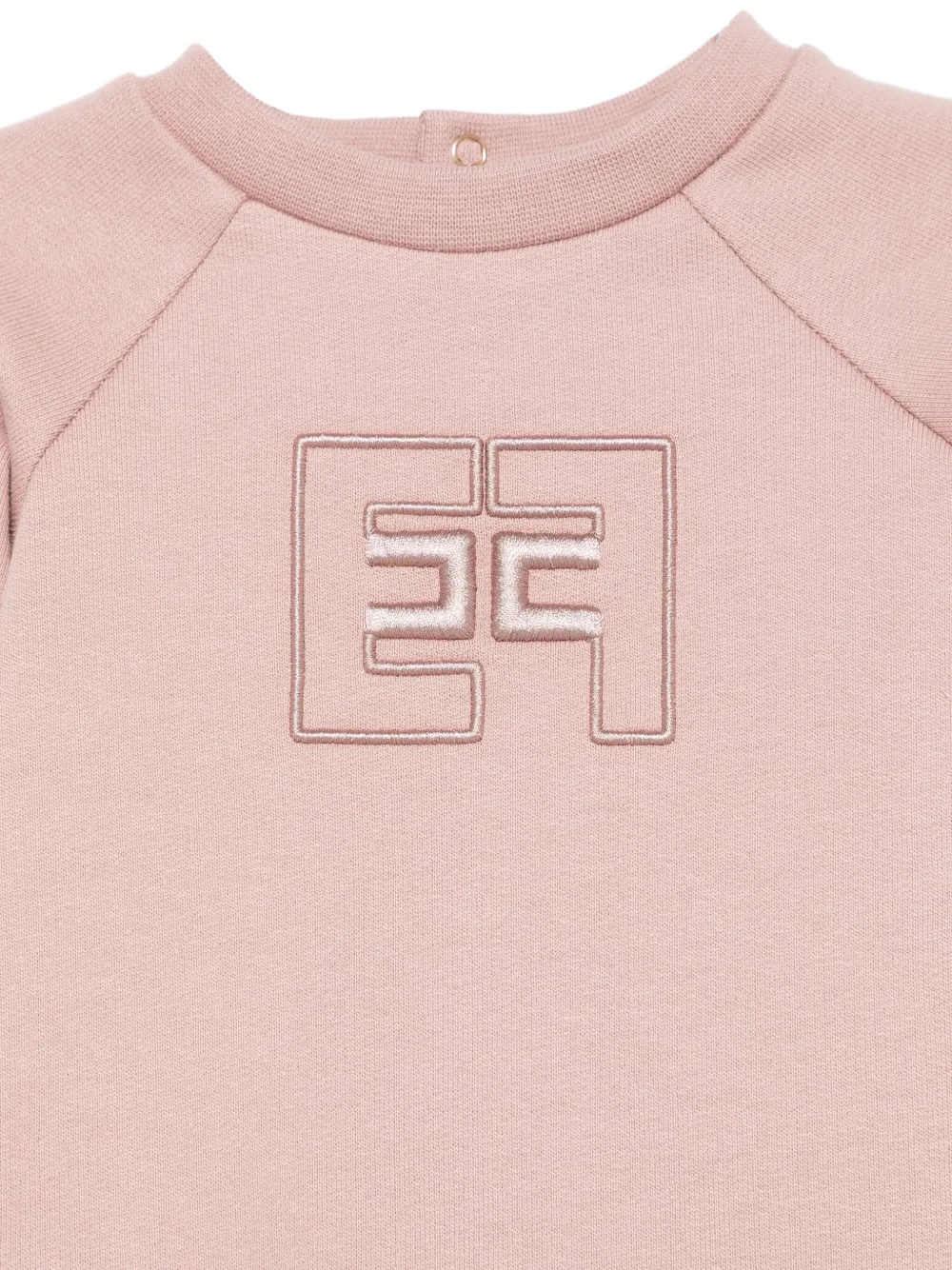 Elisabetta Franchi La Mia Bambina Jurk met geborduurd logo Roze